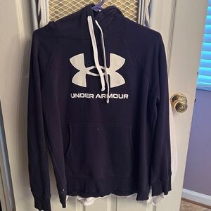 Under Armour Navy Blue Sweatshirt with White Logo